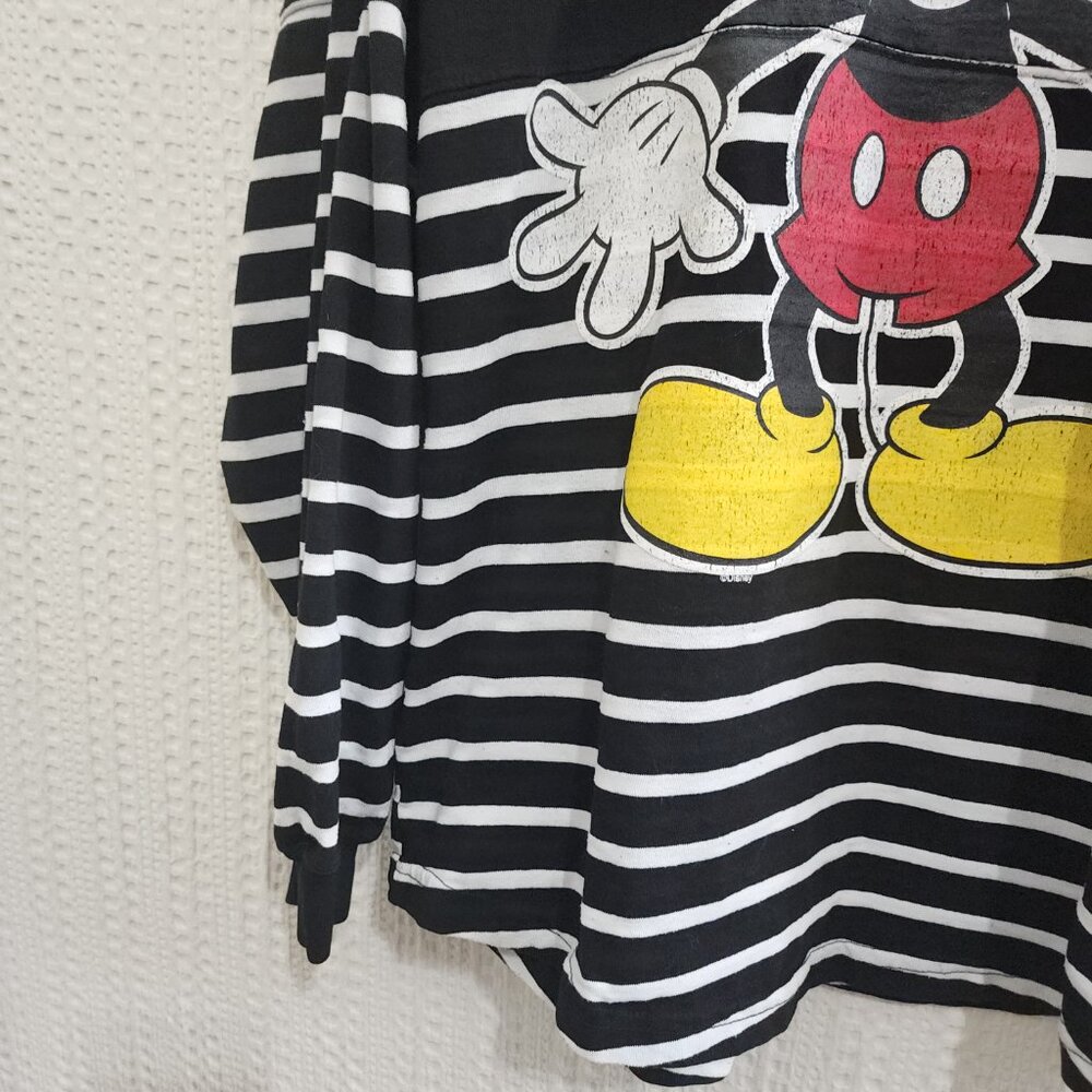 Disney Mickey Mouse Spirit Jersey Black White Striped True Original Size Medium - Picture 5 of 11